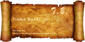 Tuska Balázs névjegykártya
