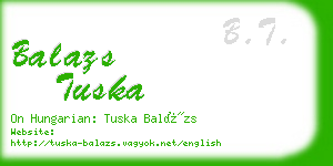 balazs tuska business card
